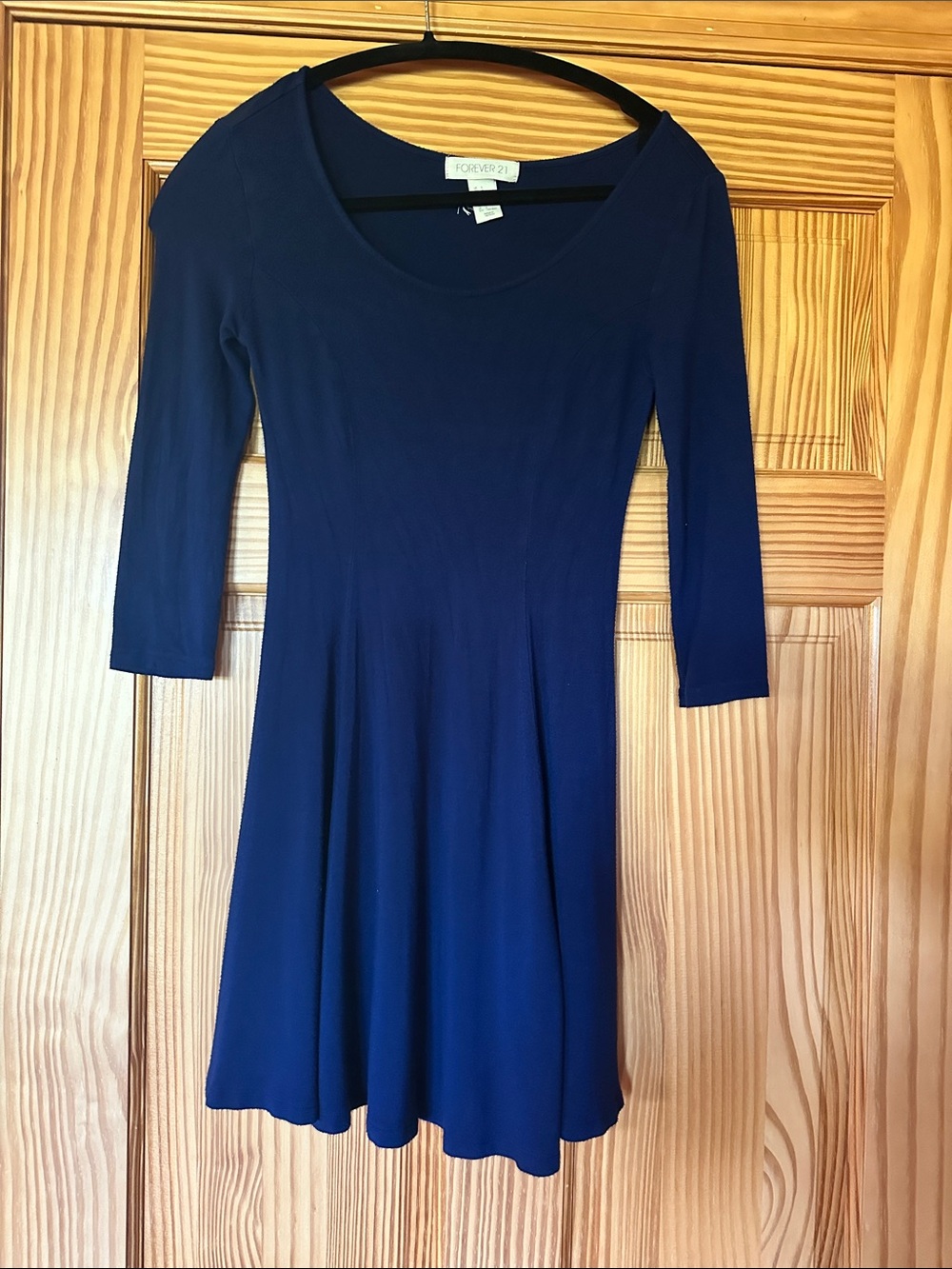 Forever 21 Navy Scoop-Neck A-Line Dress